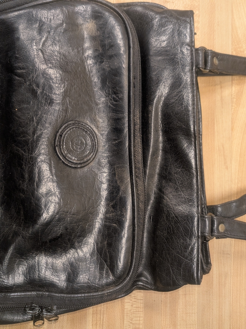 Classic Mitzi Black Leather Crossbody Bag